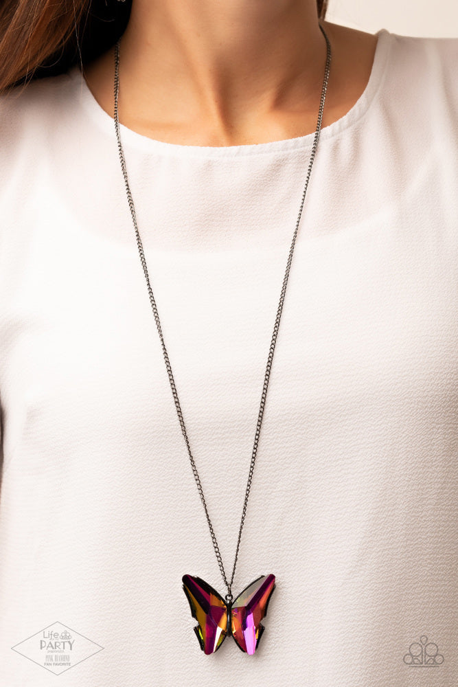The ​Social Butterfly Effect Necklace - Multi | Paparazzi Accessories image 3