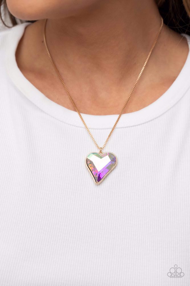 Lockdown My Heart Necklace - Gold | Paparazzi Accessories image 3