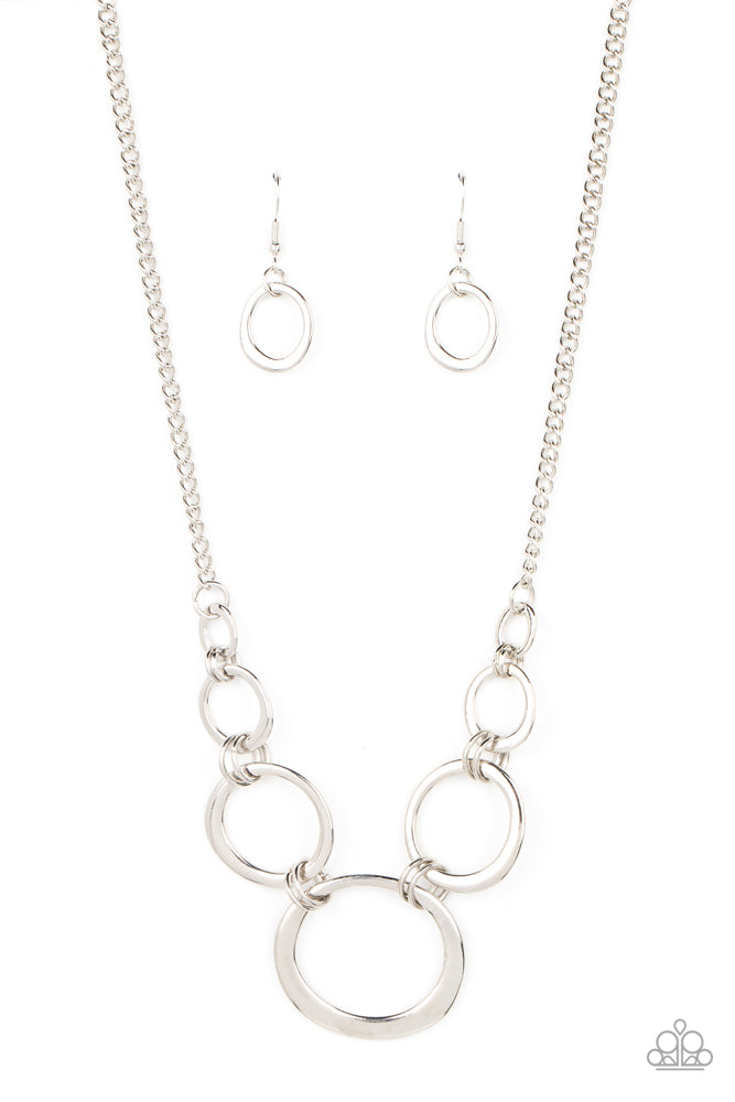 Short Circuit Necklace - Silver | Paparazzi Accessories image 2
