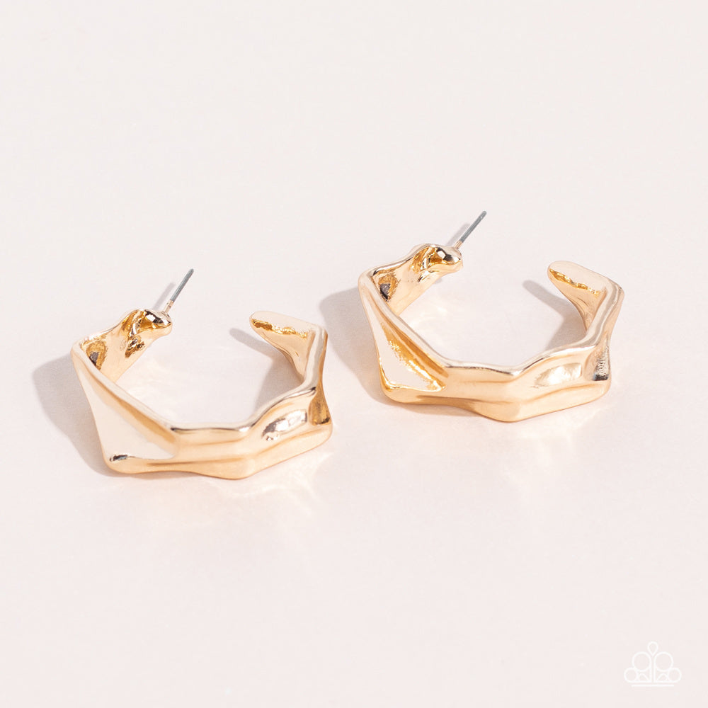Cutting Edge Couture Earrings - Gold