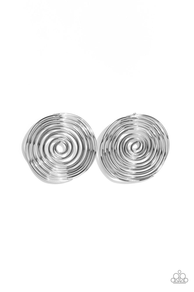 COIL Over Earrings - Silver image 2