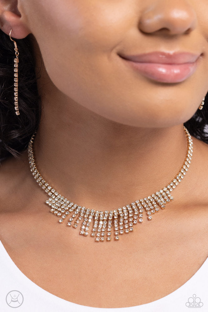 Daring Decadence - Gold | Paparazzi Accessories