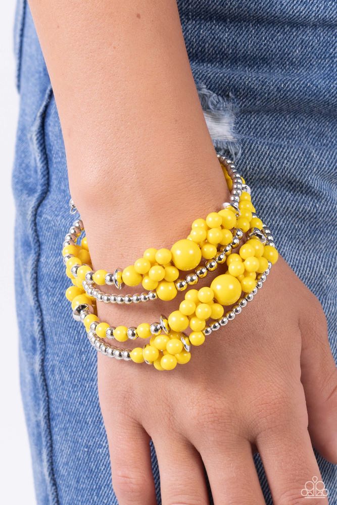 Compelling Clouds Bracelet - Yellow