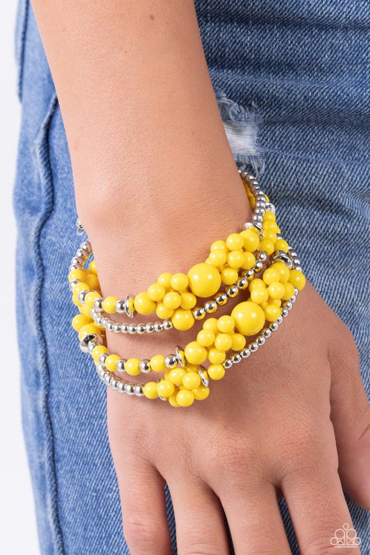 Compelling Clouds Bracelet - Yellow