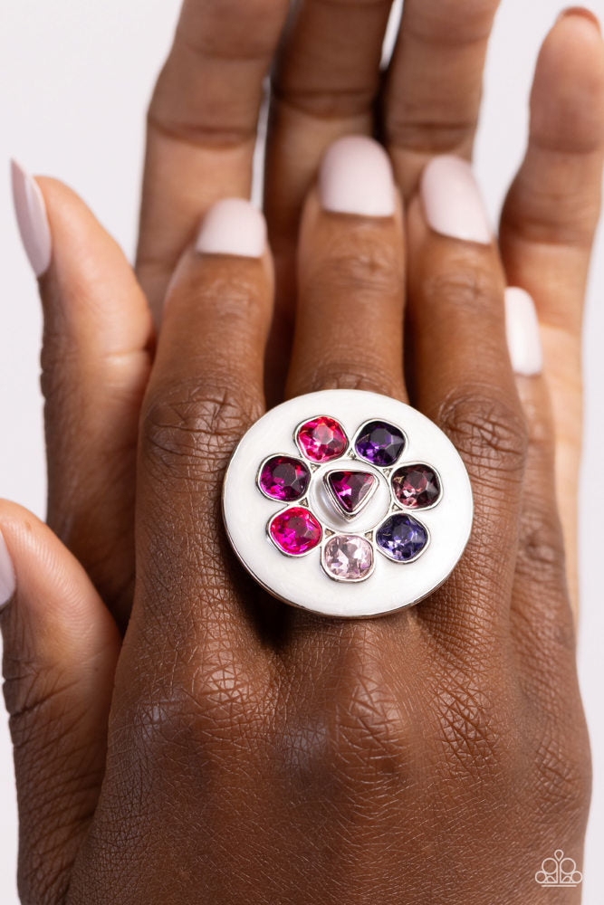 Captivating Centerpiece Ring - Pink