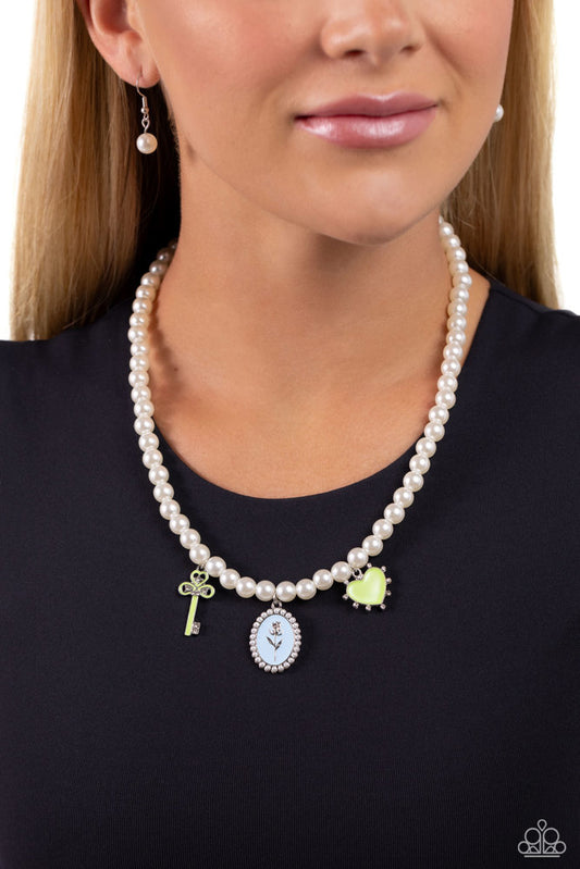 Charming Collision - Green | Paparazzi Accessories