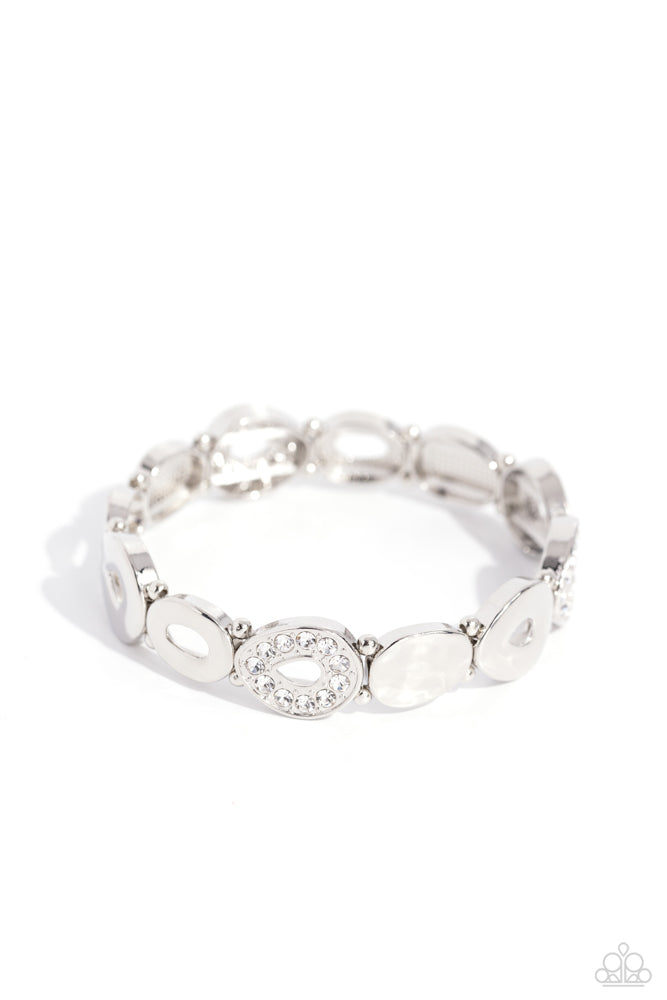 Calibrated Class Bracelet - White | Paparazzi Accessories image 2