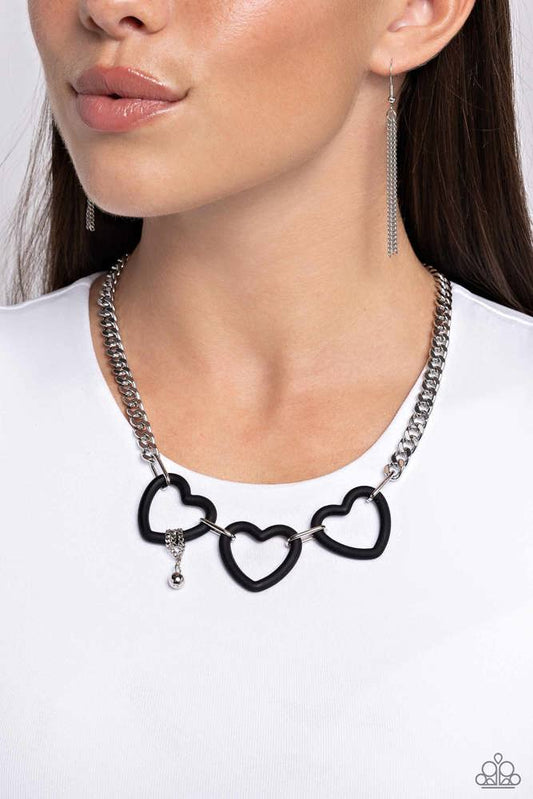 Heart Homage - Black | Paparazzi Accessories