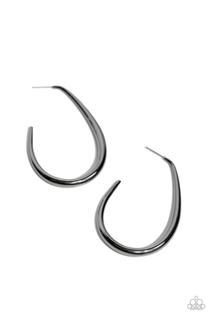 Exclusive Element Earrings - Black | Paparazzi Accessories image 2