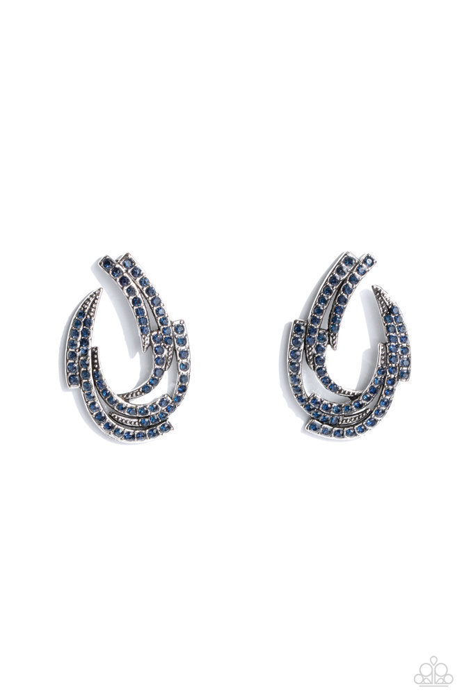 ​Cosmic Chaos Earrings - Blue | Paparazzi Accessories image 2
