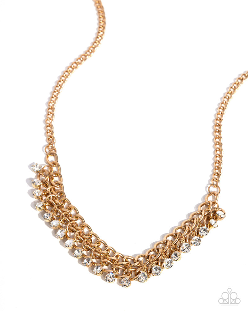 Glow and Grind Necklace - Gold | Paparazzi Accessories image 2