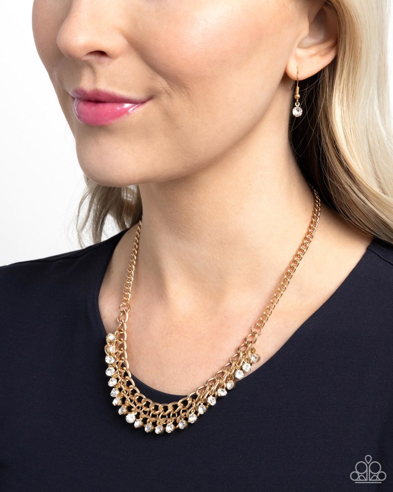 Glow and Grind Necklace - Gold | Paparazzi Accessories
