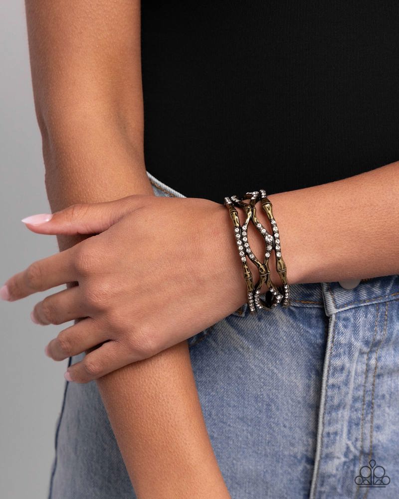 Cross Country Bracelet - Brass