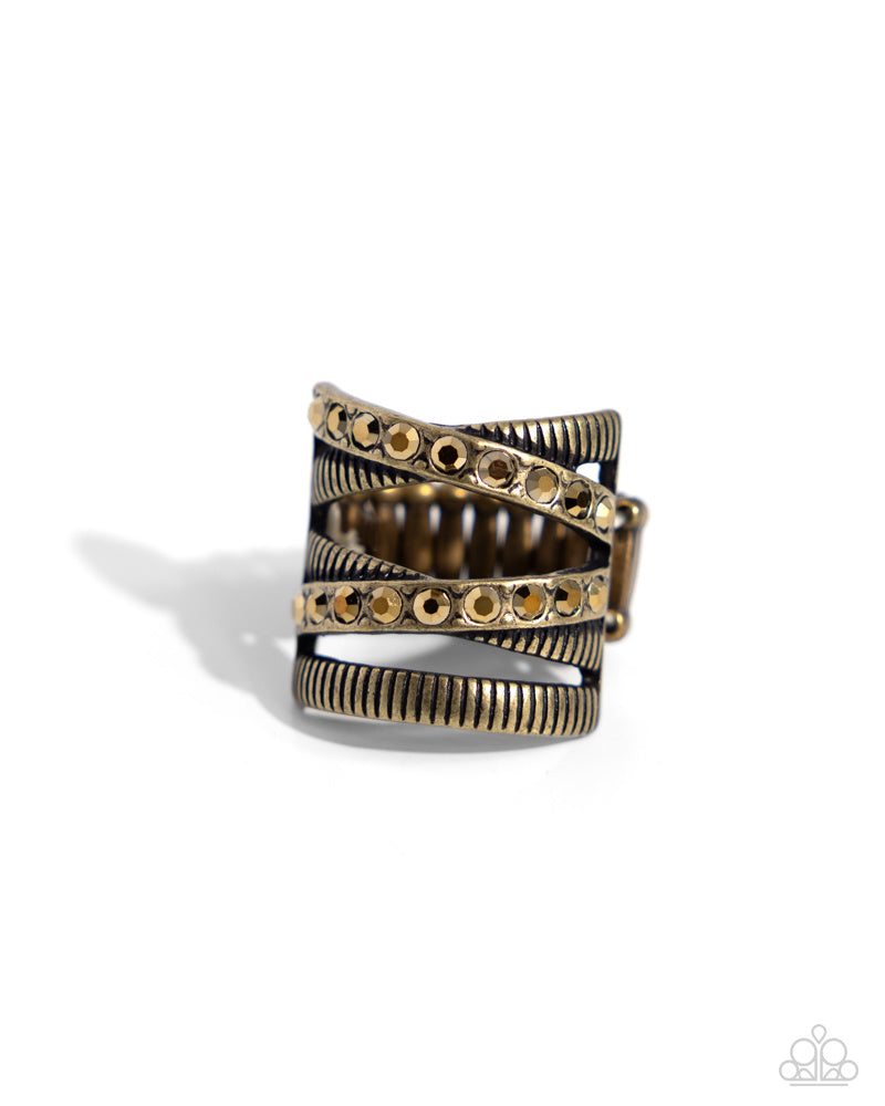 Industrial Intersection - Brass | Paparazzi Accessories