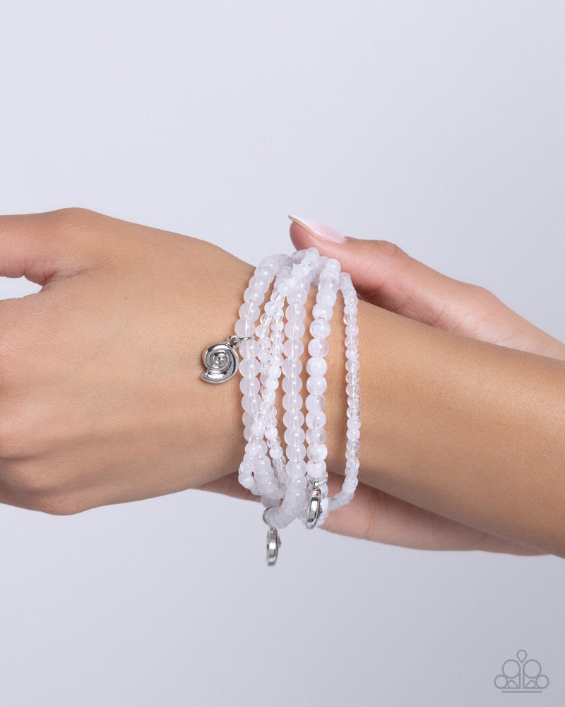 Swirling Shopaholic - White | Paparazzi Accessories