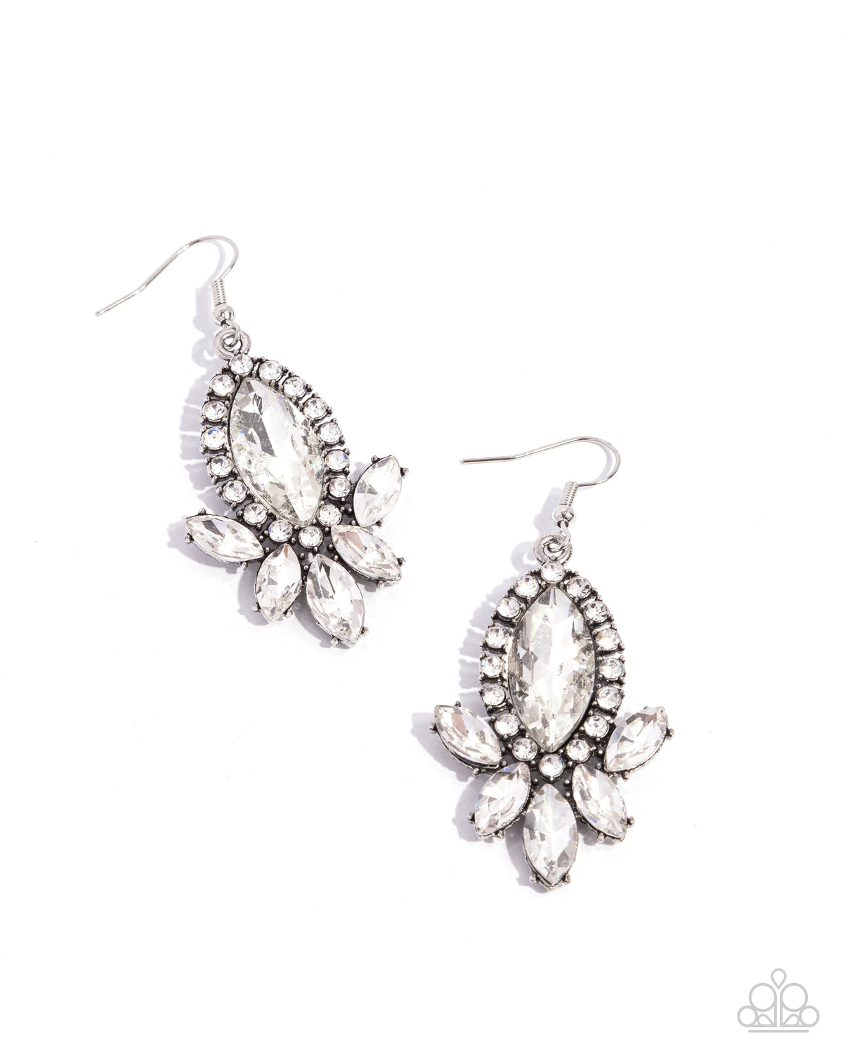 ​Serving Up Sparkle Earrings - White | Paparazzi Accessories image 2