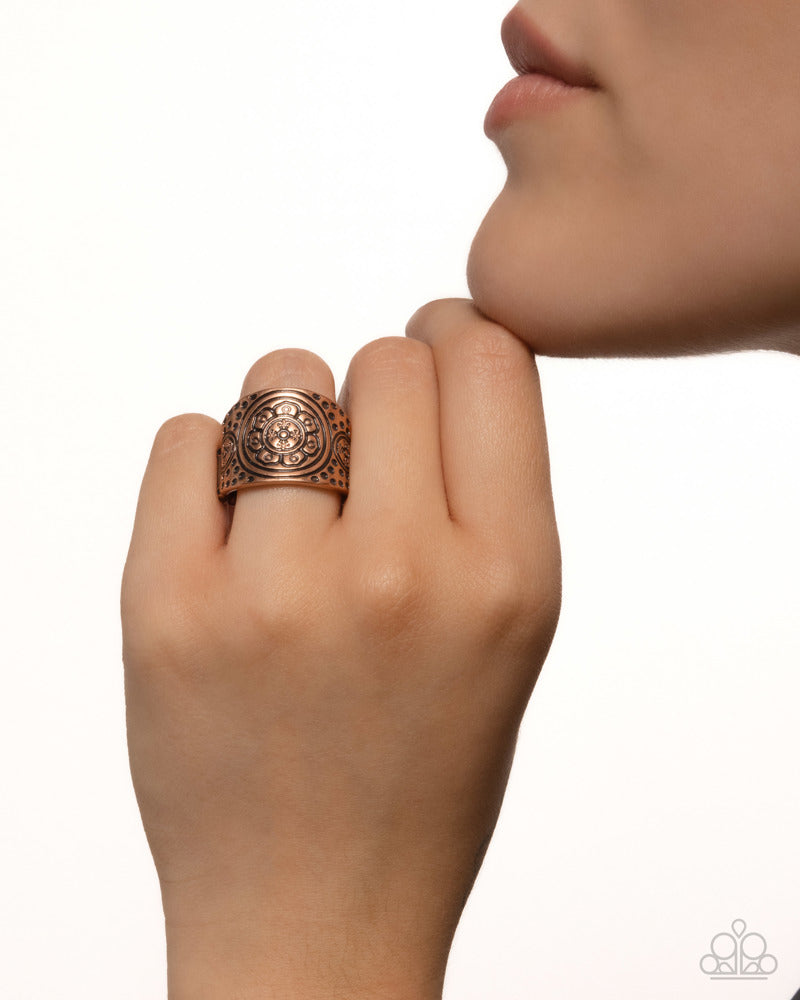 Elegant Engravement - Copper | Paparazzi Accessories