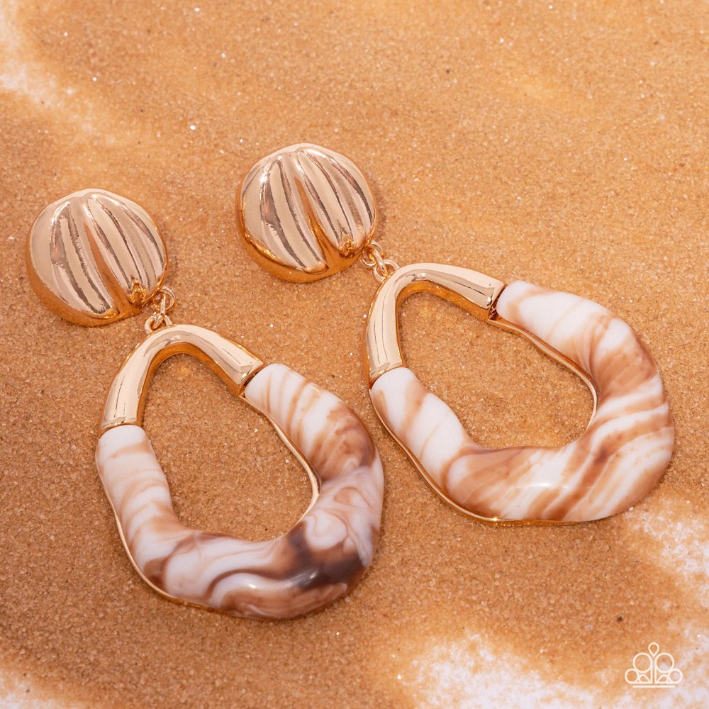 High-Sheen Swirls Earrings - Gold | Paparazzi Accessories