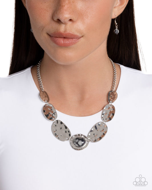 Textured Timbre - Black | Paparazzi Accessories