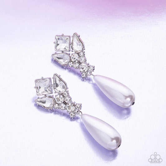 Pearly Promenade Earrings - White