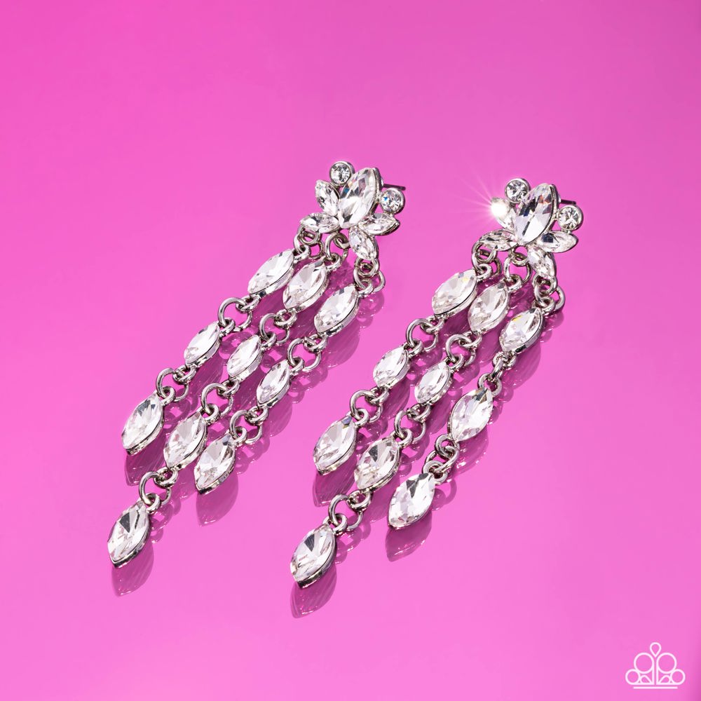 Lively Lure Earrings - White