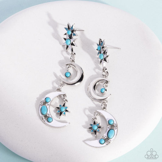 Stellar Serendipity Earrings - Blue | Paparazzi Accessories