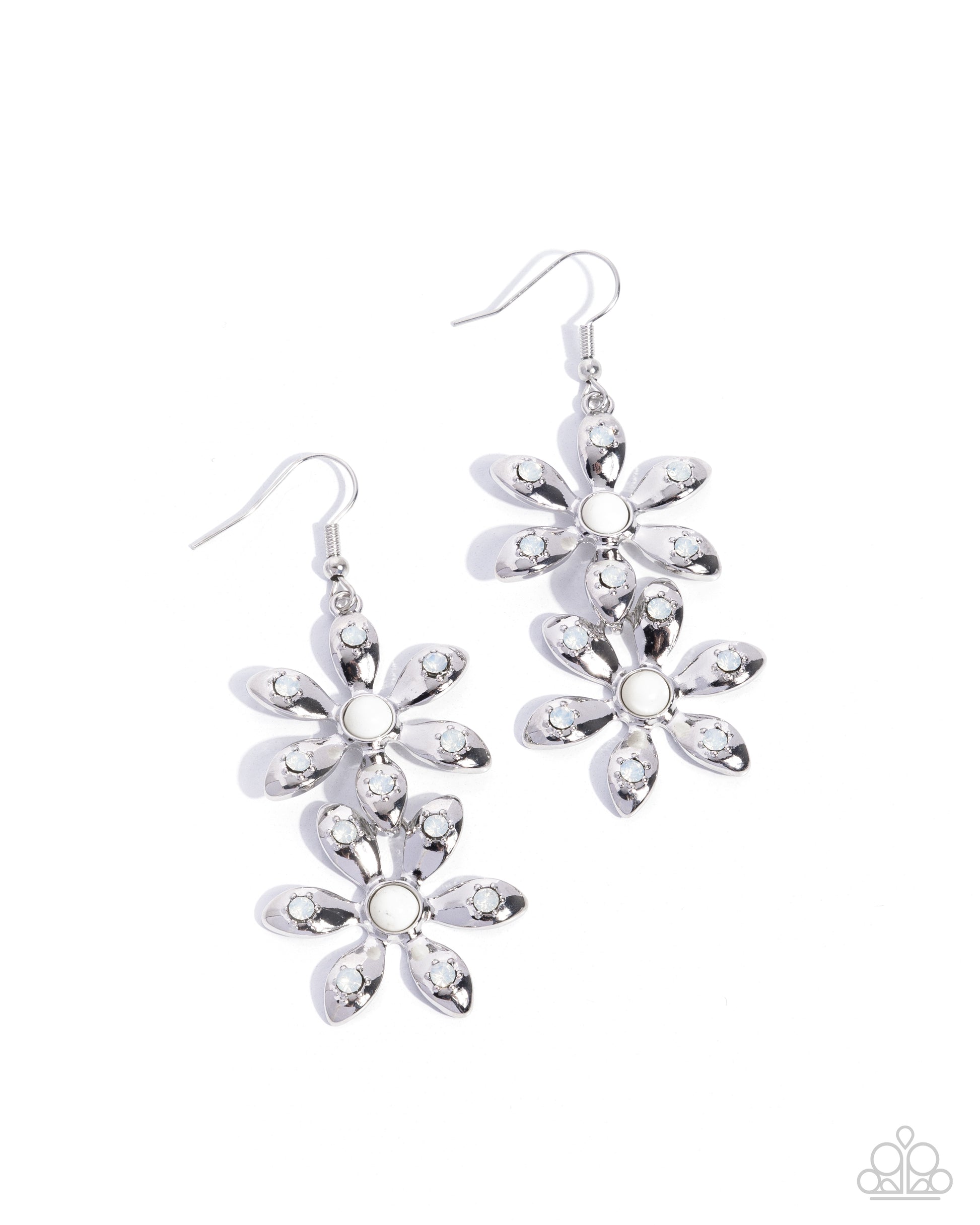 Fabulous Florals Earrings - White image 2