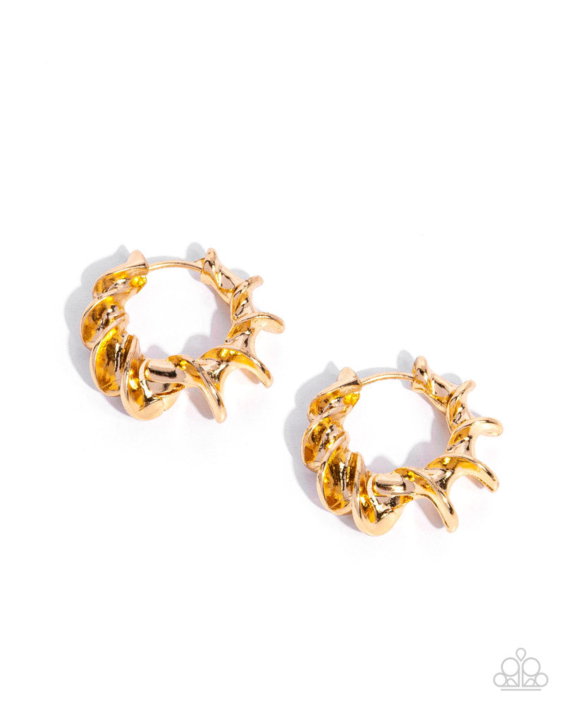 Corkscrew Chic Earrings - Gold image 2