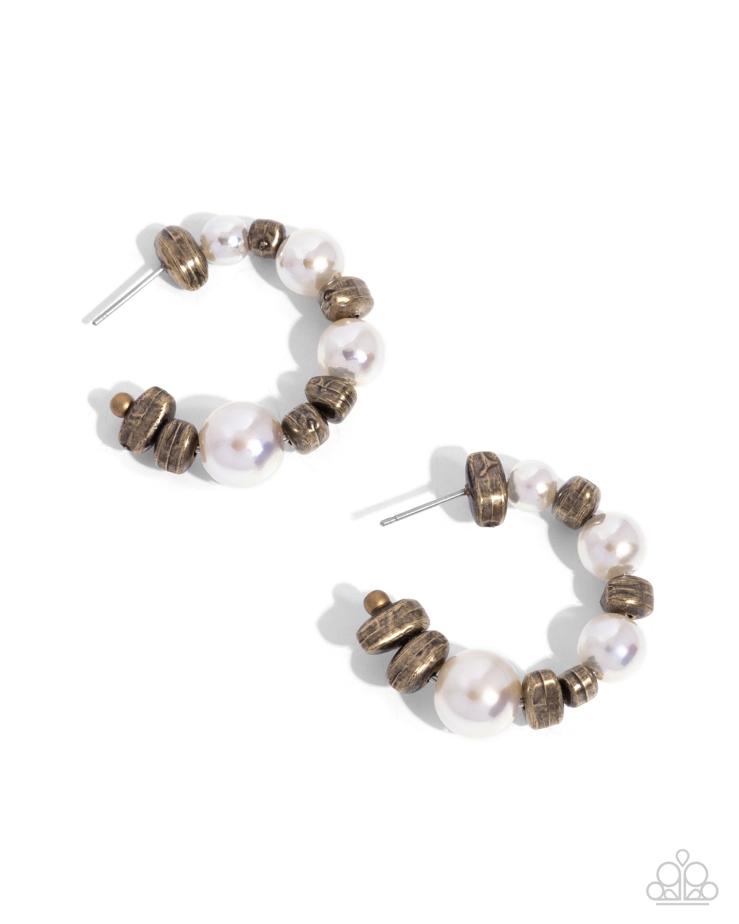 Playful Pearls Earrings - Brass image 2