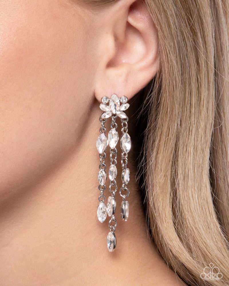 Lively Lure Earrings - White image 3