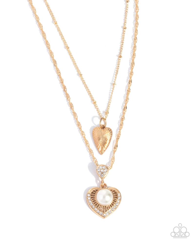 Abstract Affection Necklace - Gold | Paparazzi Accessories image 2