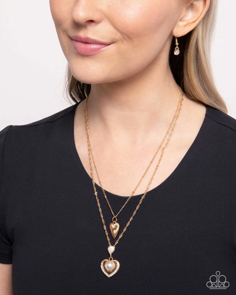 Abstract Affection Necklace - Gold | Paparazzi Accessories image 3