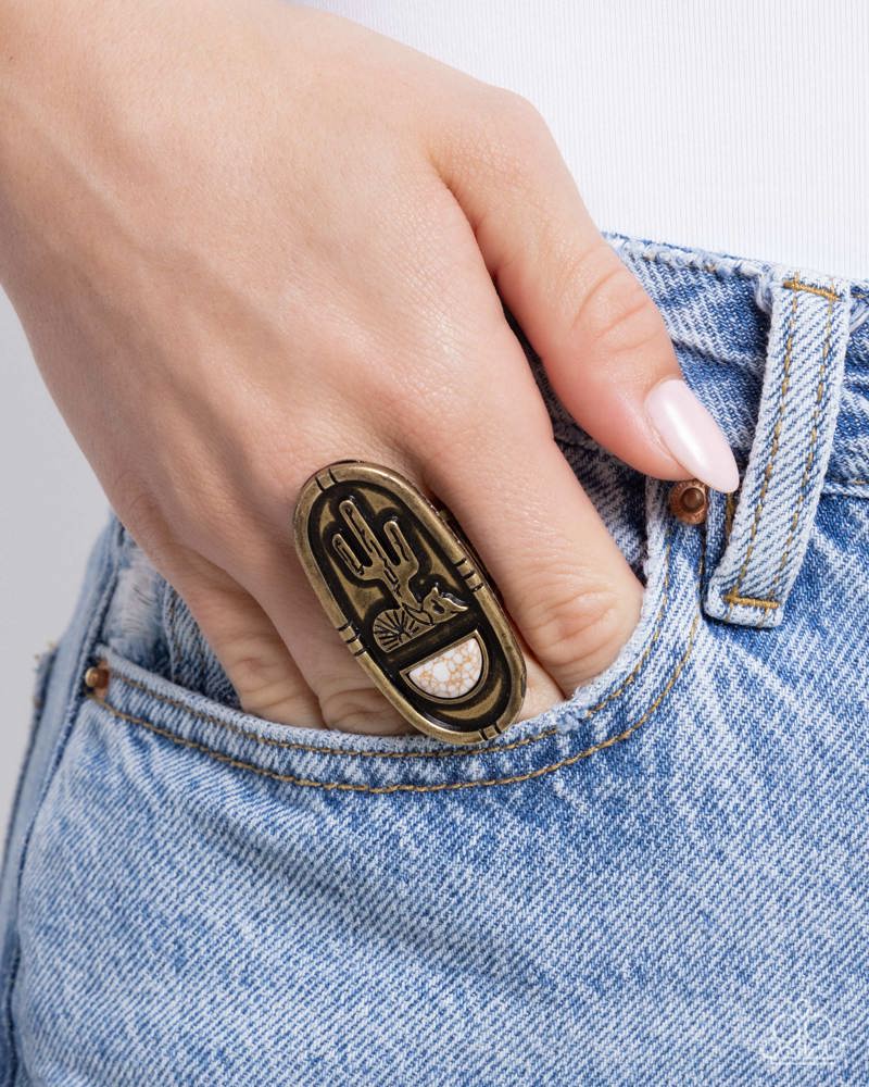 Southwestern Sketch Ring - Brass