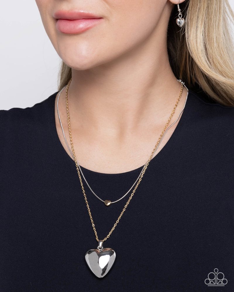 Halting Hearts Necklace - Multi | Paparazzi Accessories image 3