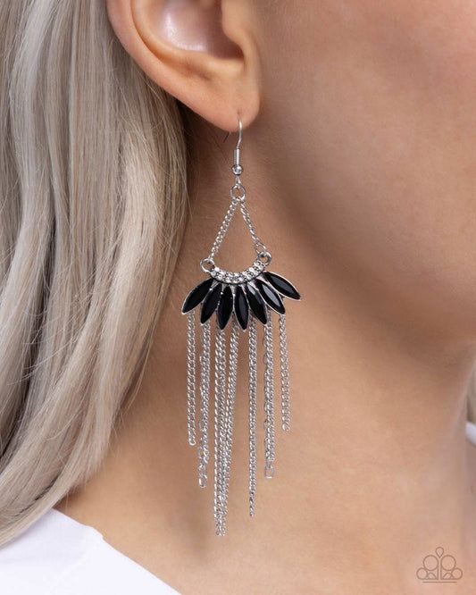 Fringe Feature - Black | Paparazzi Accessories