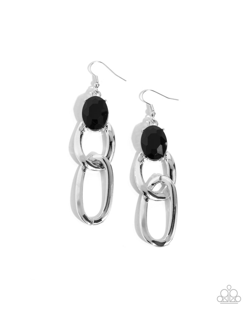Lavish Loyalty Earrings - Black | Paparazzi Accessories image 2