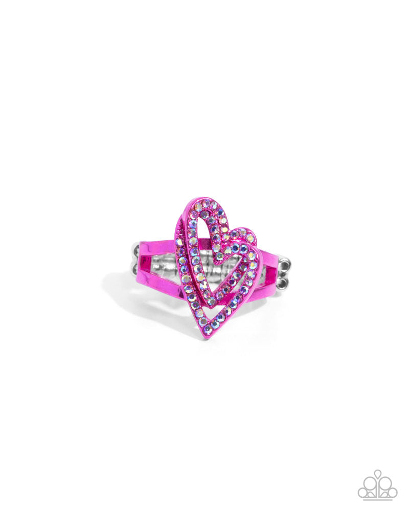 Hybrid Heart Ring - Pink image 2