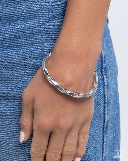 Twisted Temptress - Silver | Paparazzi Accessories
