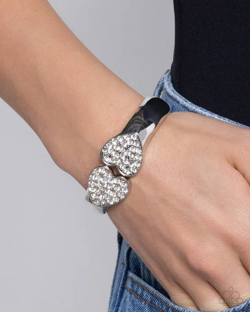 Romantic Rhapsody - White Heart Bracelet