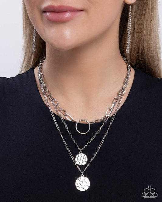 Hammered Halo - Silver | Paparazzi Accessories