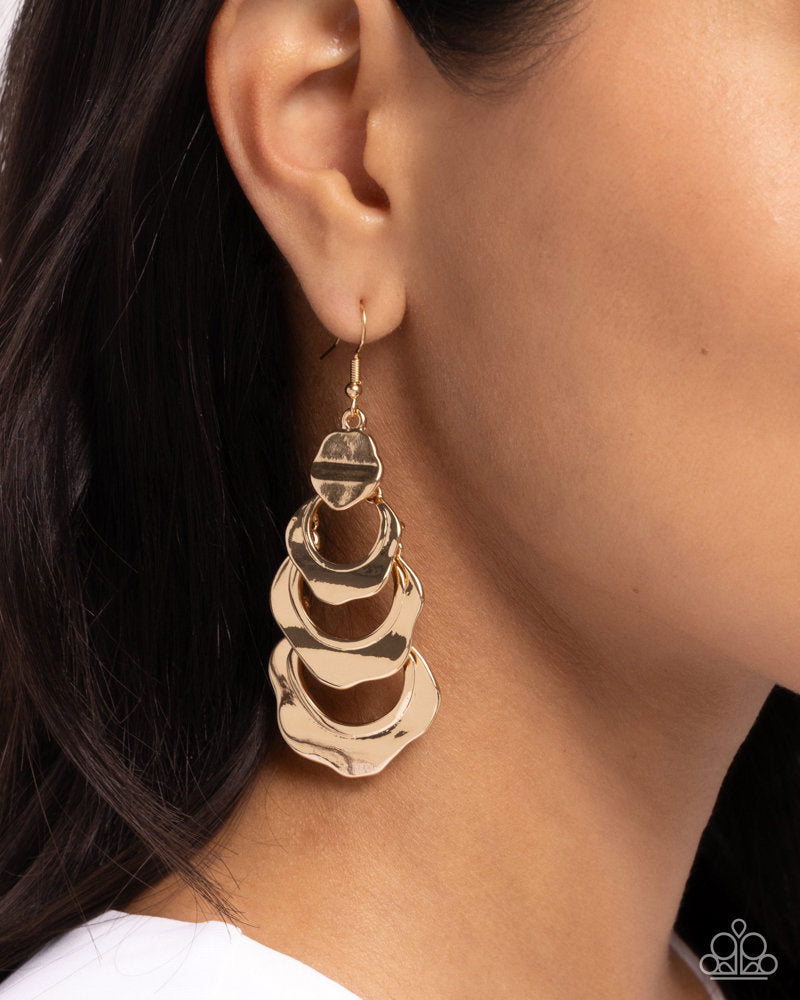 Layered Labor Earrings - Gold