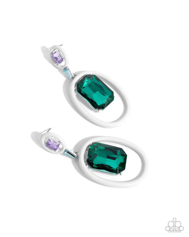 Dipped in Dazzle Earrings - White image 2