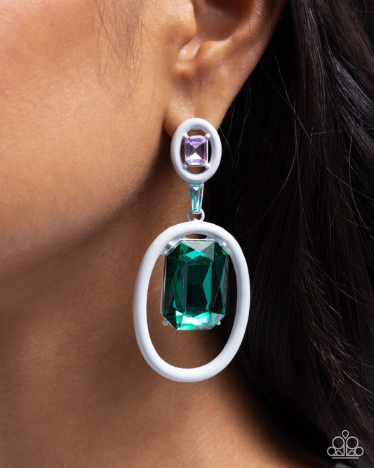Dipped in Dazzle Earrings - White