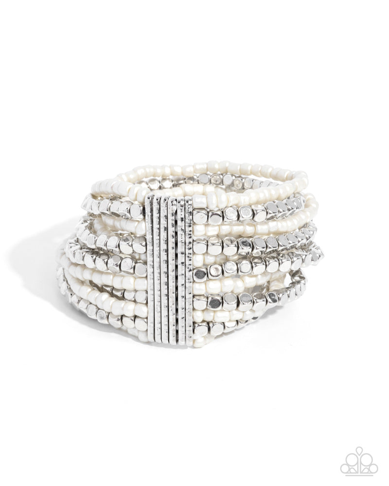 Spirited Stack - White | Paparazzi Accessories