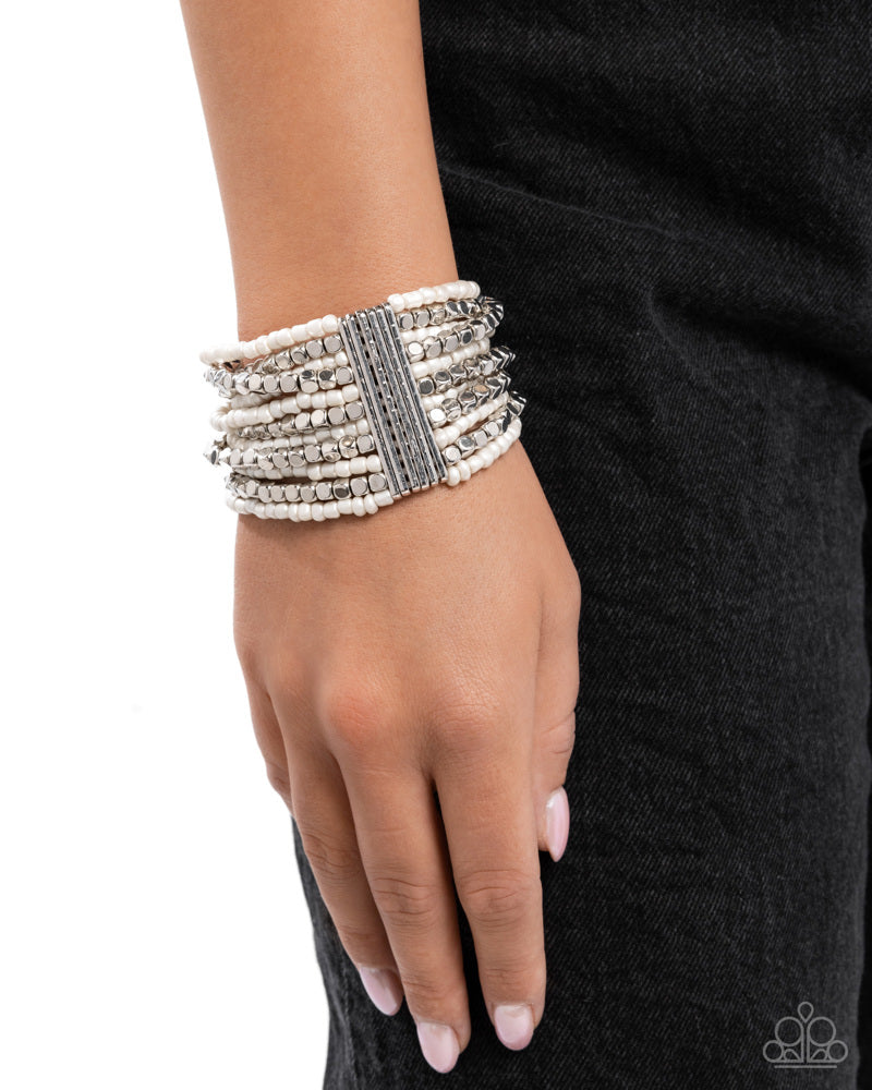 Spirited Stack - White | Paparazzi Accessories