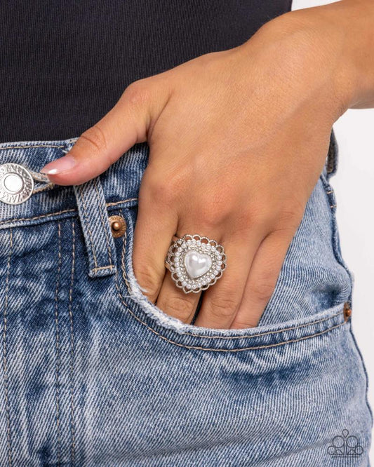 Opulent Overlay - White | Paparazzi Accessories