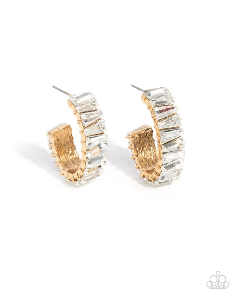 Permissible Pizzazz Earrings - Gold | Paparazzi Accessories image 2