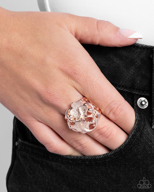 Distinctive Detailing Ring - Rose Gold