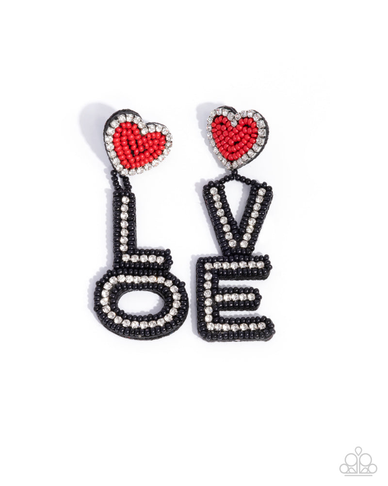 Visible Valentines Earrings - Black image 2