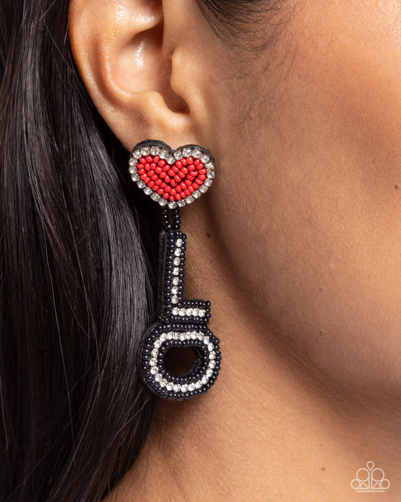 Visible Valentines Earrings - Black image 3